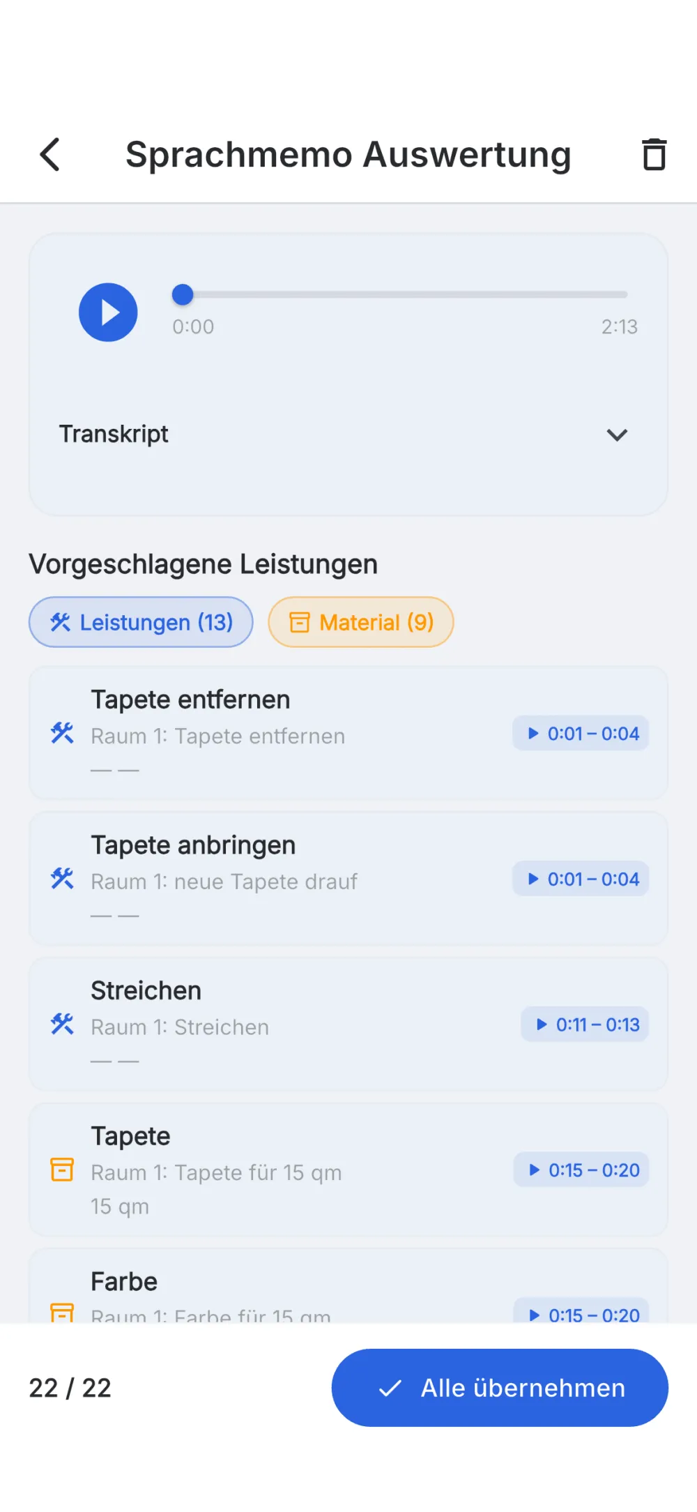 Maalari sanelee neliömetrit äänimuistiolla Skavassa